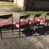 4 Re-lined Scandinavian chairs