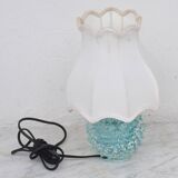 Rare blue table lamp in rostrato Murano glass vase for Barovier & Toso, 1950s