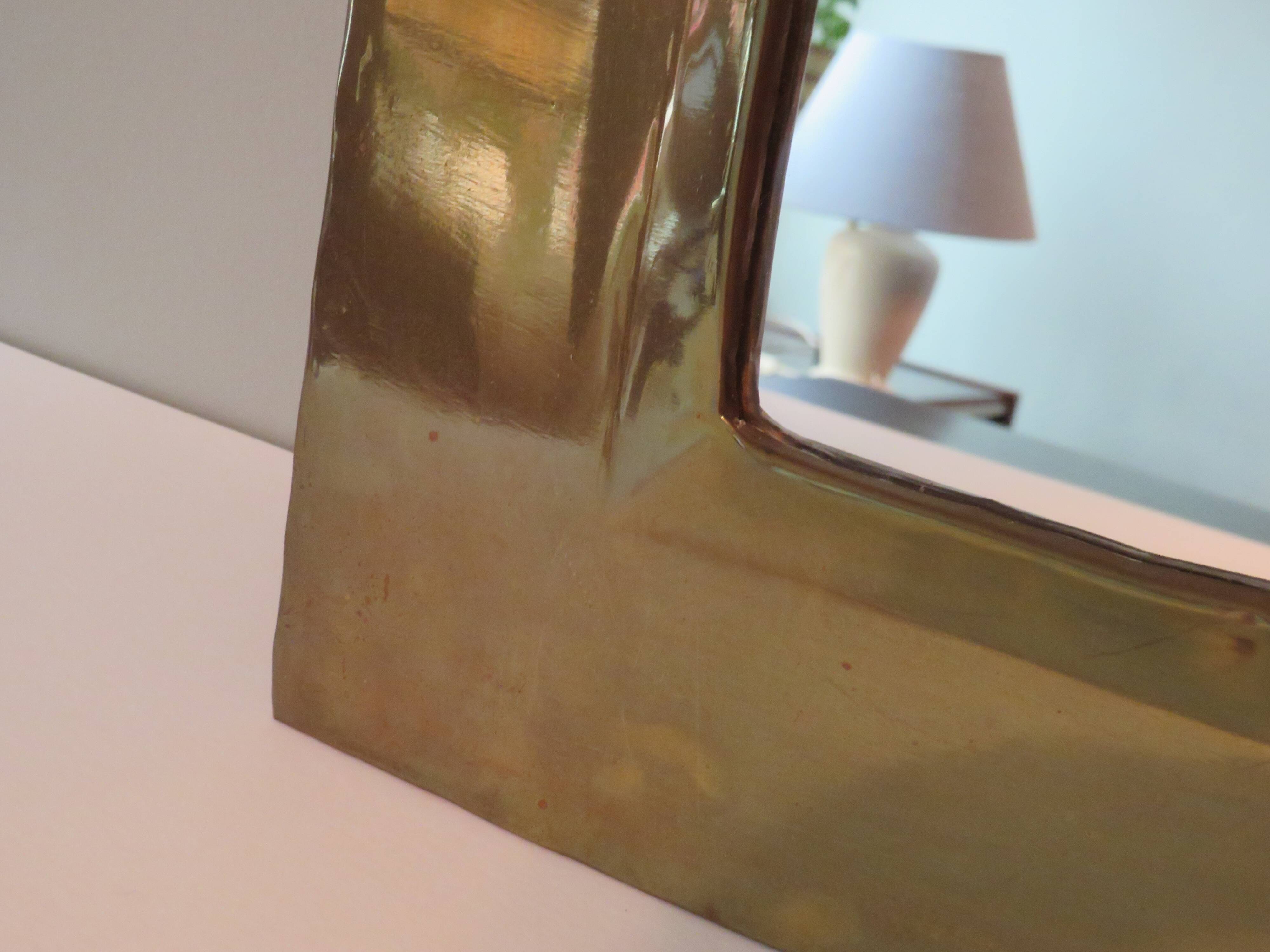 Brass square mirror, 1970