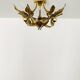 Floral Hollywood Regency Flush Lamp by Willy Daro for Massive