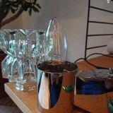 Chrome and glass wall light