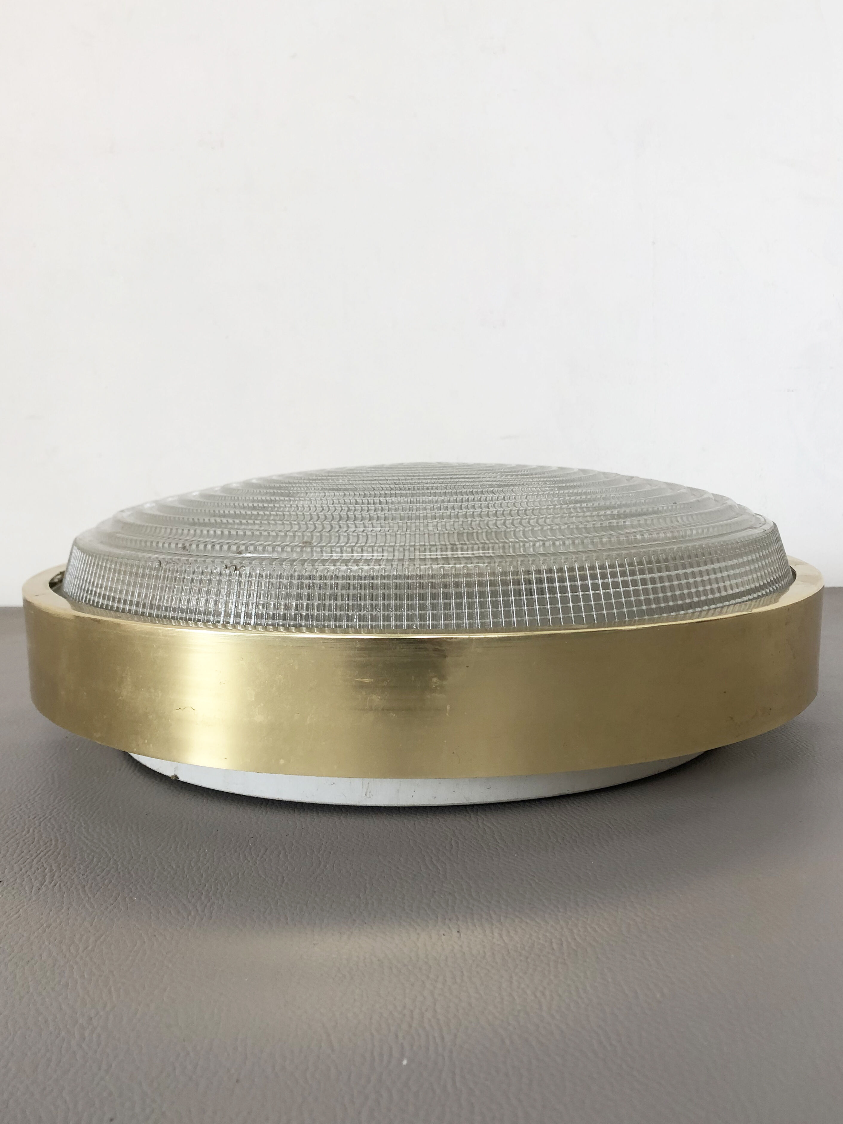 Vintage holophane ceiling light