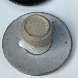 Modular Indonesian ceramic tableware service (6 elements + cups)