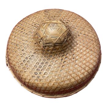 Asian hat in woven rattan