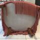 Fauteuil crapaud velours rose framboise