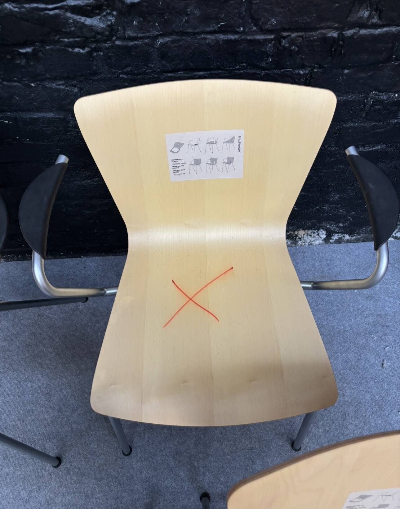 4 Fritz Hansen design chairs