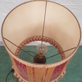 Wooden foot table lamp lampshade