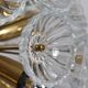Space Age Sputnik ceiling chandelier/ceiling lamp with crystal flowers, Germany, 1970s