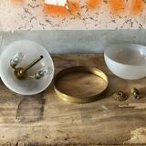 Vintage pendant light, frosted glass ball pendant light, ceiling lamp, chandelier