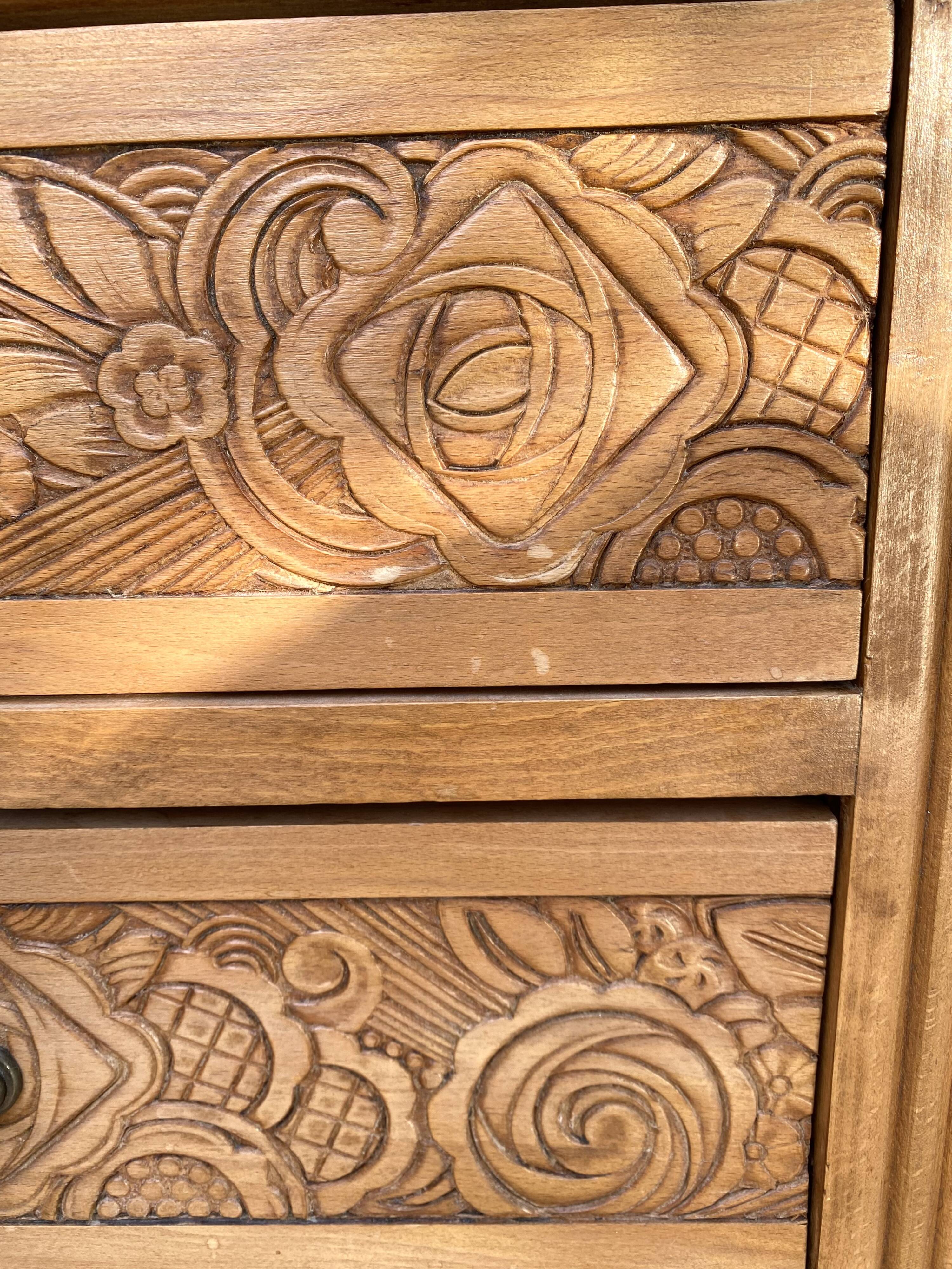 Antique Art Deco 5-drawer chest of drawers