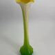 Large vintage Murano style blown glass corolla vase