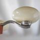 Art Deco suspension, 4-light chandelier with opaline globe, ceiling lamp.