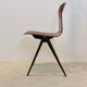 4 Stackable Pagholz Galvanitas s22 industrial dinner chair in light brown, 1960s