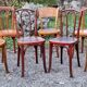 Lot 7 bistro chairs early twentieth in bentwood