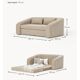 2-seater convertible sofa bed Westing model Eliot in fabric
