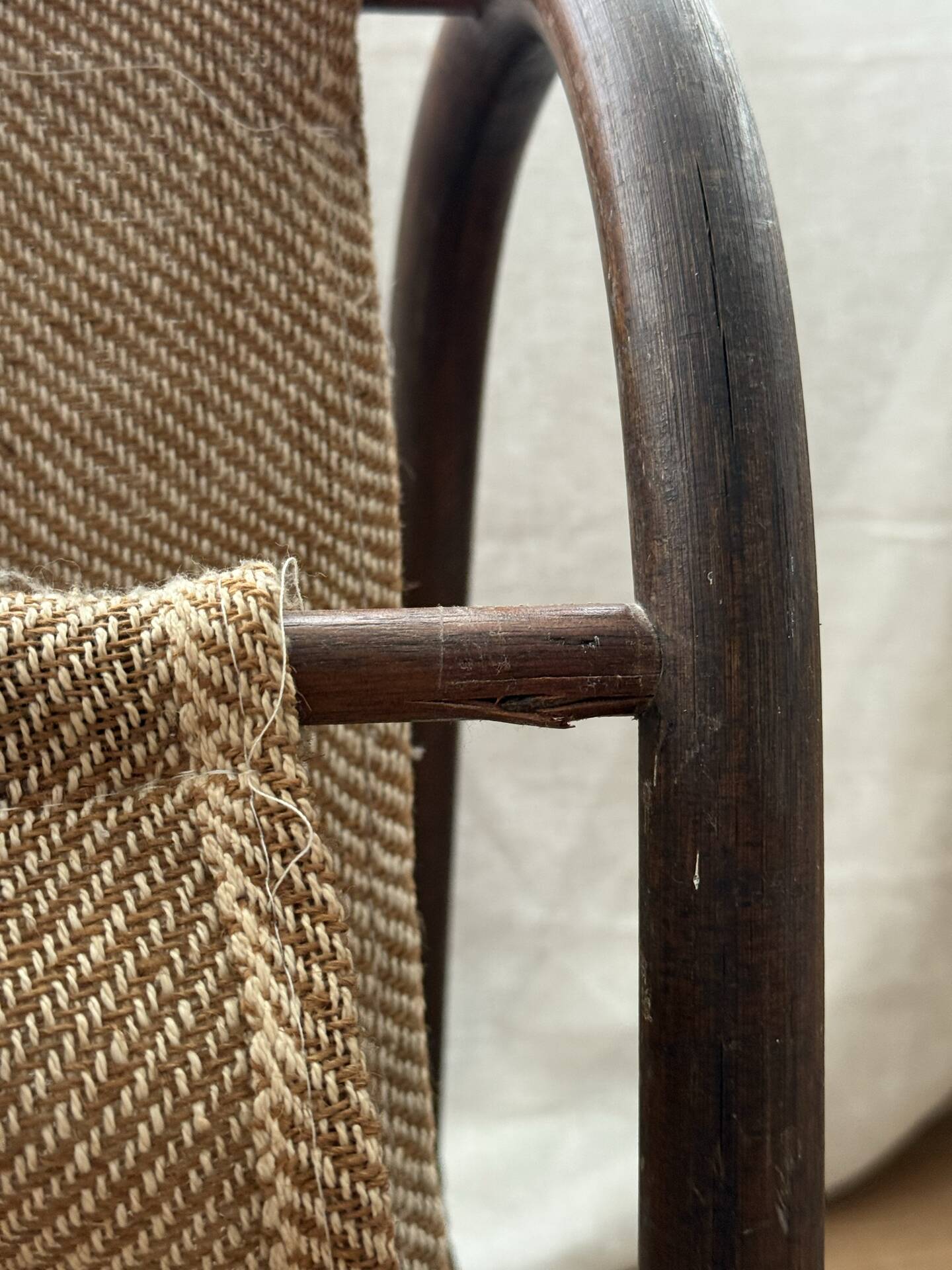 Vintage Rattan & Jute Magazine Rack | Bohemian Mid-Century Style | 197