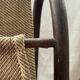 Vintage Rattan & Jute Magazine Rack | Bohemian Mid-Century Style | 197
