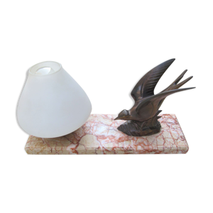 Lampe de chevet oiseau avec abat-jour