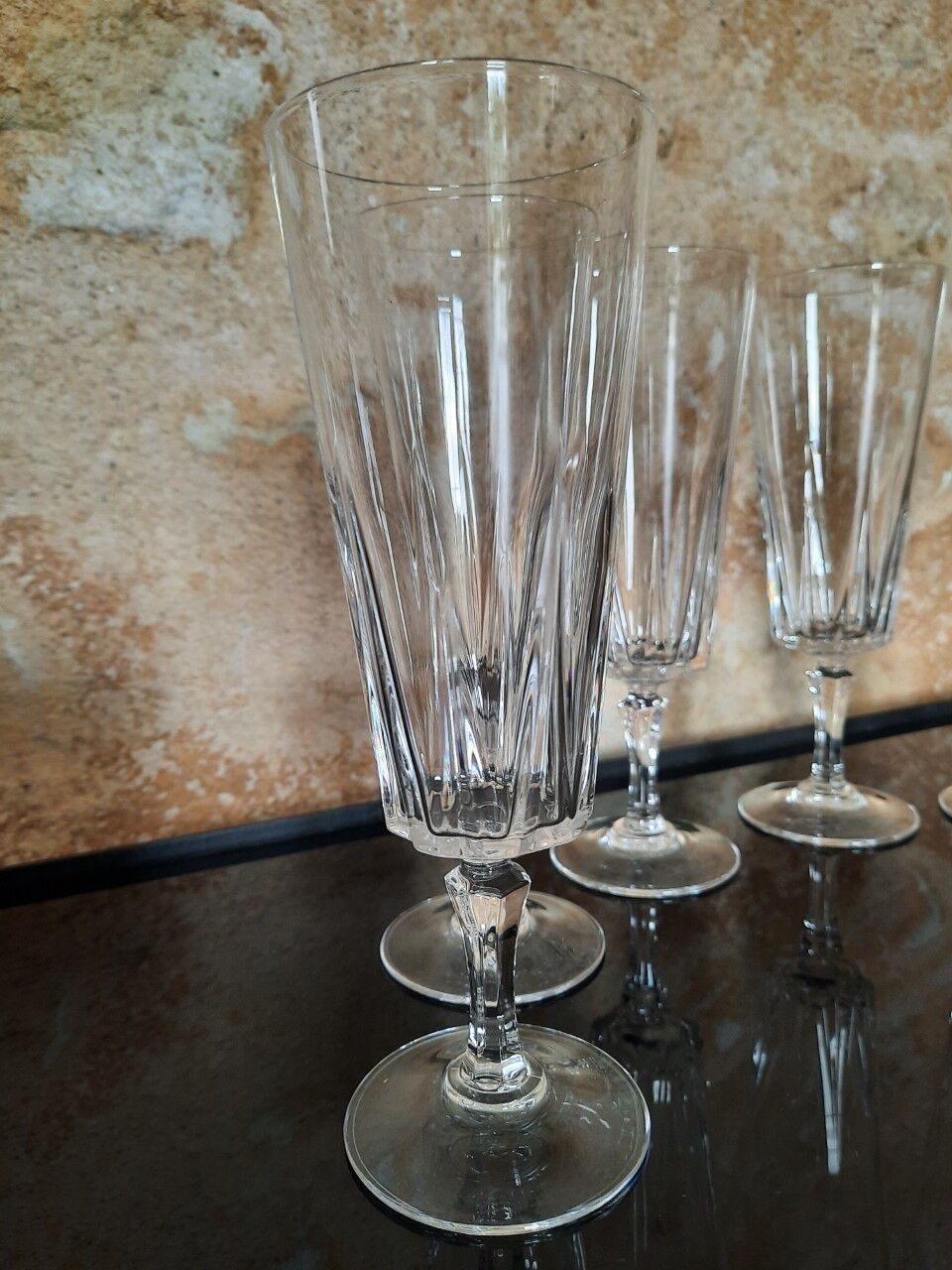 Set of 6 champagne flutes