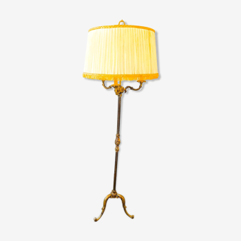 Lampadaire en bronze vintage de type Louis XV