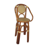 Chaise haute d'enfant vintage en rotin