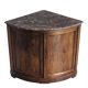 Rare Low Corner Cabinet from the Louis-Philippe Period – 19th Century – Marble Top