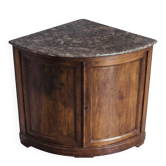 Rare Encoignure Basse d'Époque Louis-Philippe – XIXe Siècle – Plateau Marbr