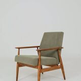 Scandinavian armchair khaki corduroy design by H.Lis 