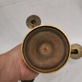 old Candlestick with 3 branches, Bronze Candlestick