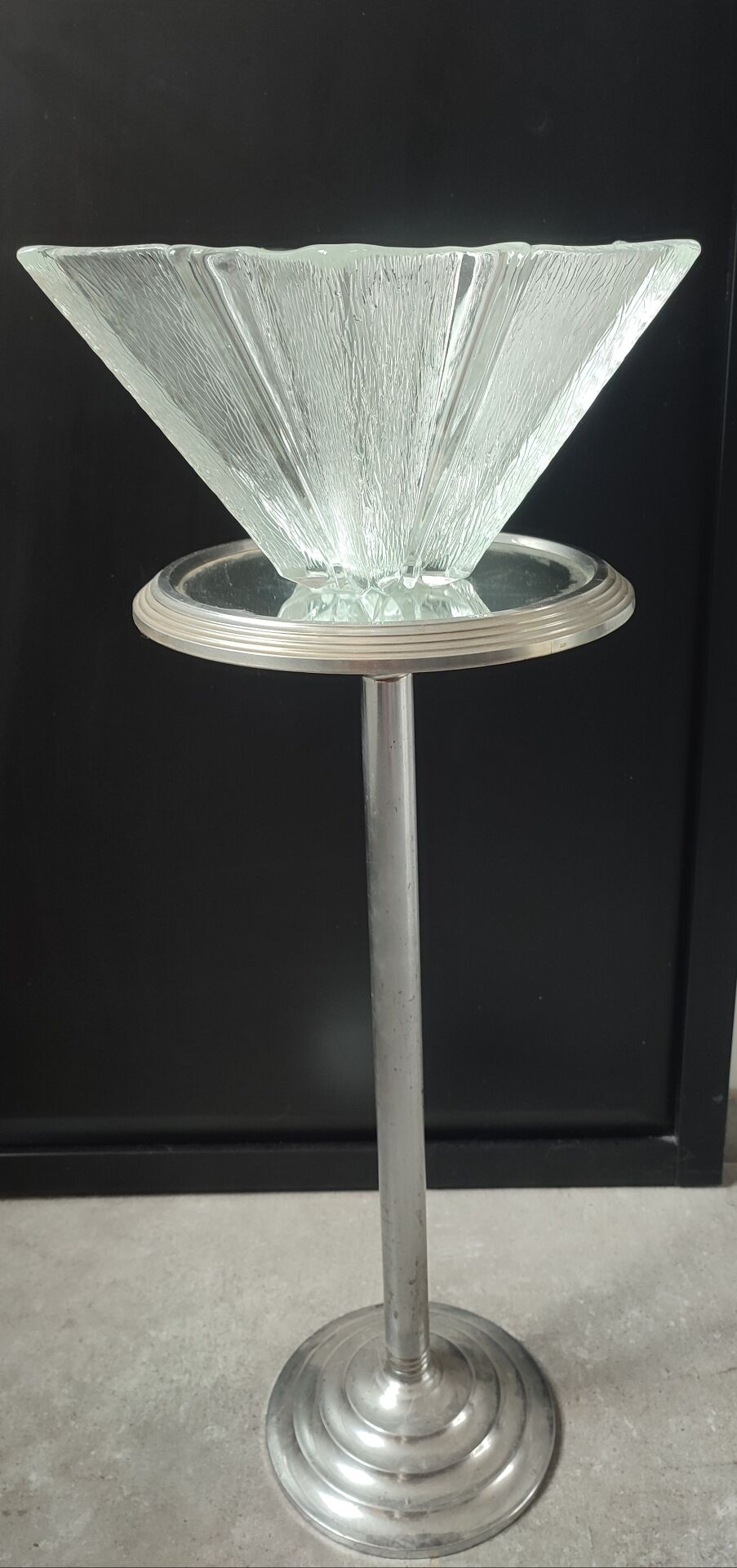Large vintage salad bowl XXL Walther Glas