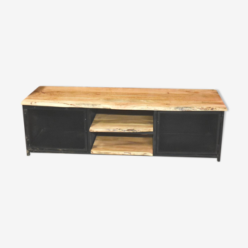 Acacia wood TV cabinet