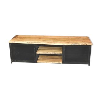 Acacia wood TV cabinet