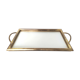 Plateau laiton et verre