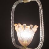 Charming Pink and Trasparent Murano Glass Chandelier by Barovier e Toso