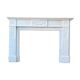Louis XVI style fireplace in white Carrara marble, circa 1880.