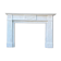 Louis XVI style fireplace in white Carrara marble, circa 1880.