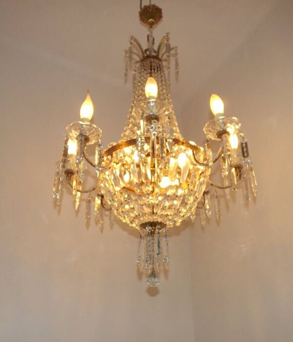 Lustre montgolfier 8 bras 12 lumières