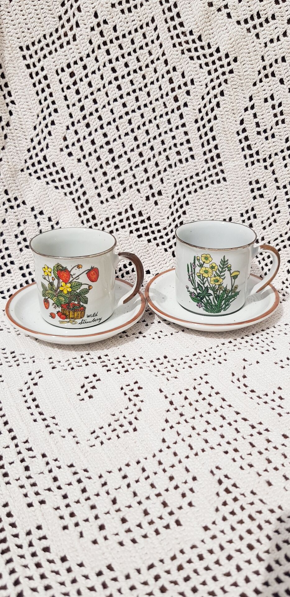 Tea service with botanical patterns
