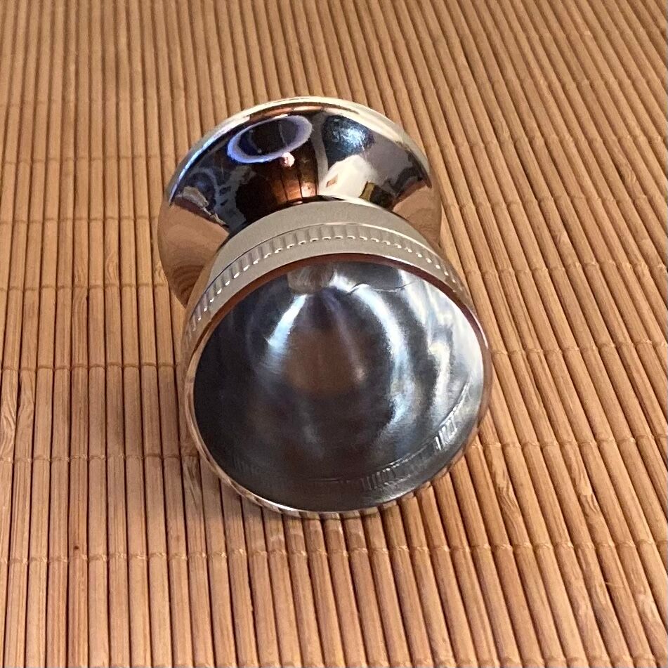 Pure stainless steel coquetier Jean Couzon 70s