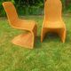 Vintage rattan chairs – cantilever design in the style of Panton – 1970s