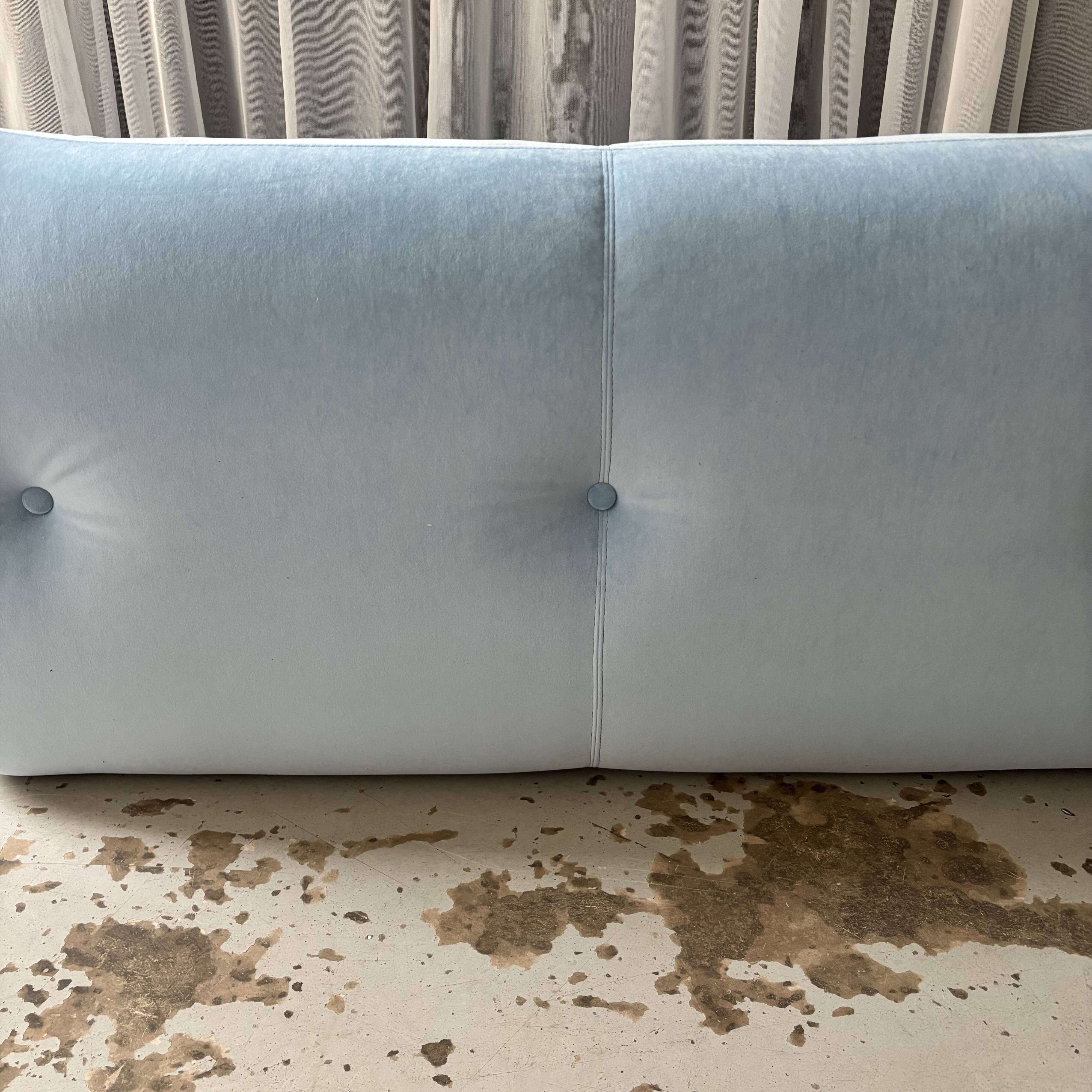 Two-seater Kali sofa in green by Michel Ducaroy for Ligne Roset.