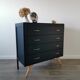 Vintage chest of drawers compass feet