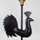 Wrought iron rooster lamp, brutalist, vintage, 1970