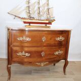 Pink marble top chest of drawers