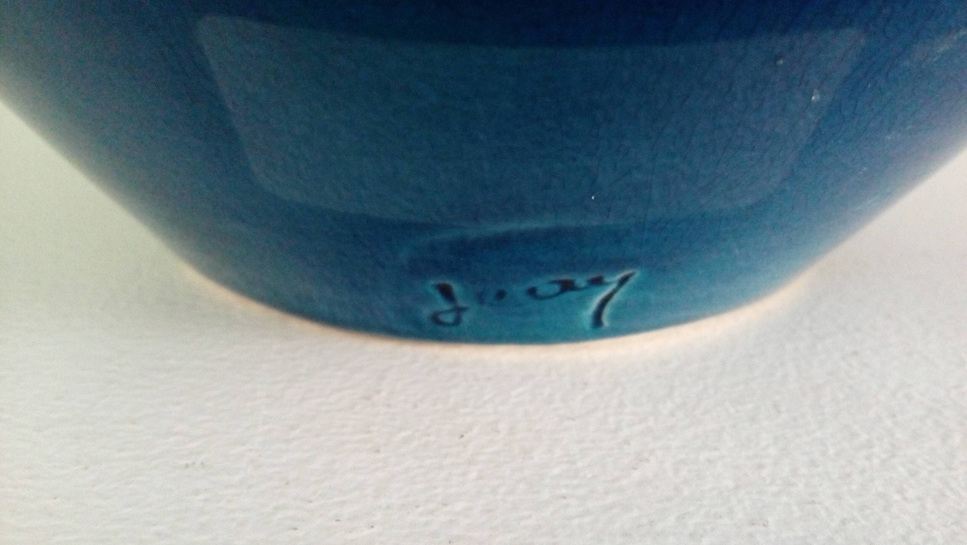 Enamelled jug artisanal pottery