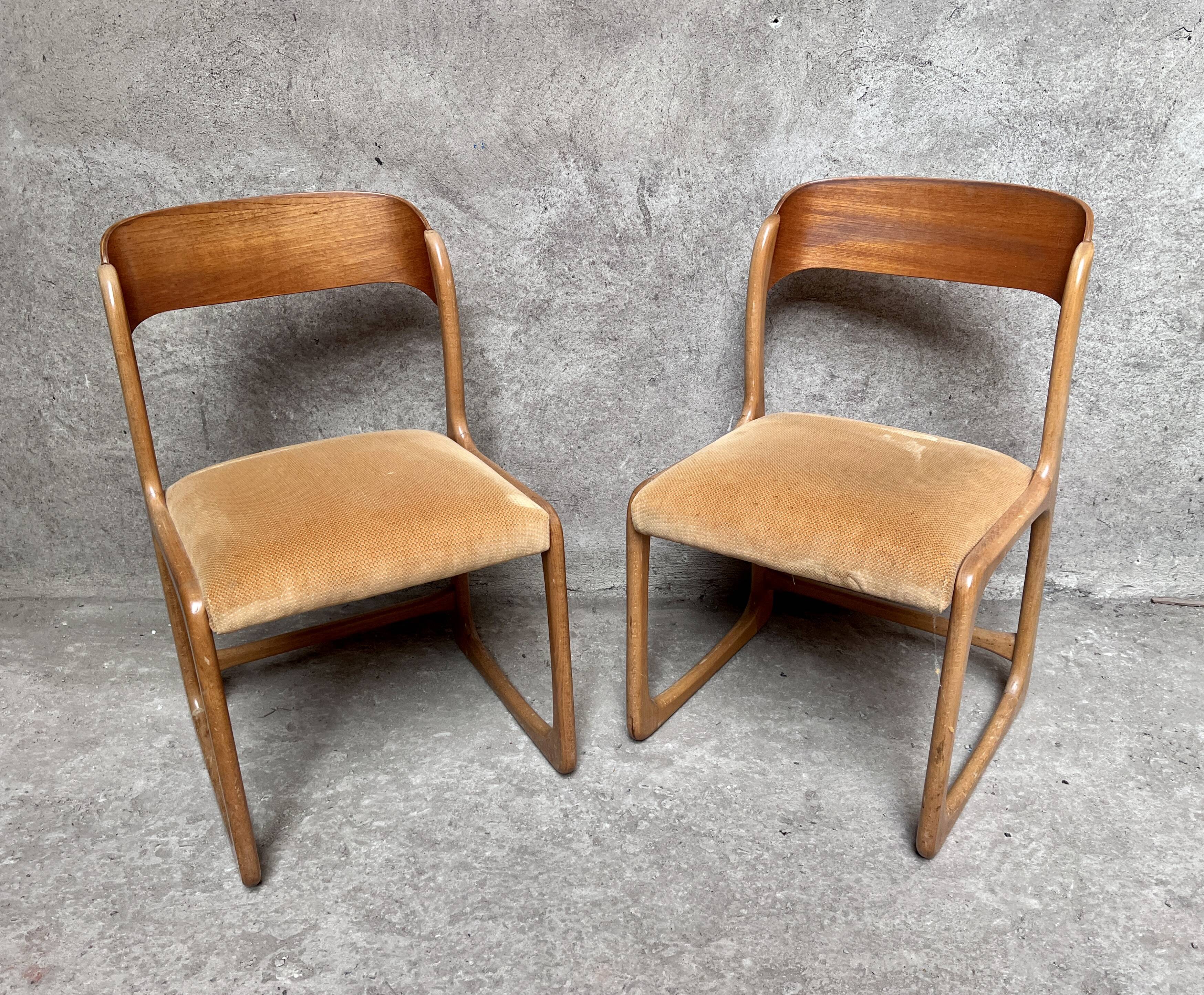 Pair of Baumann Traineau chairs