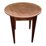 Table ronde guéridon, bois, vintage, années 50