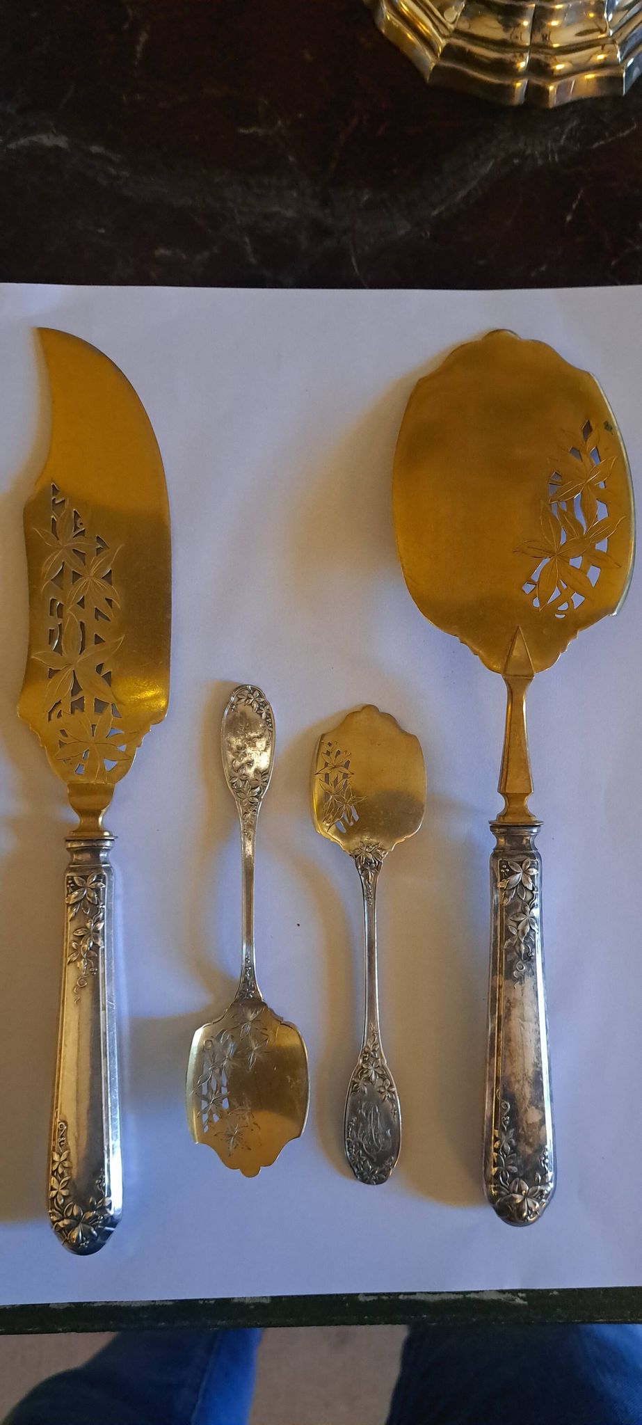 Service à glace en argent signé lefebvre fils aine
