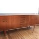 Vintage Scandinavian teak sideboard by Aalf Aarseth for Bahus, 220 cm, 1960s