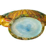 Old pot large slurry head bow of boat planter shell scallops
